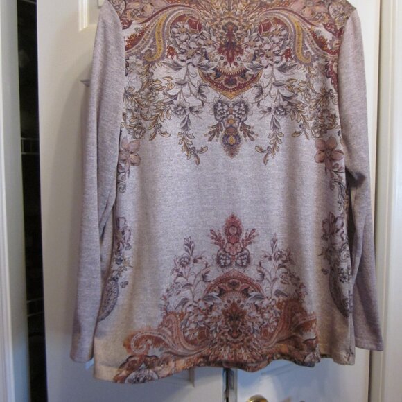 One World Mauve Sweater Knit Top Sz L - Picture 5 of 5